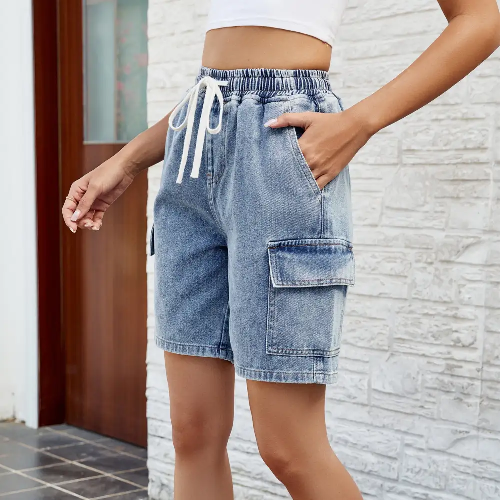 Women's Washed Denim Shorts