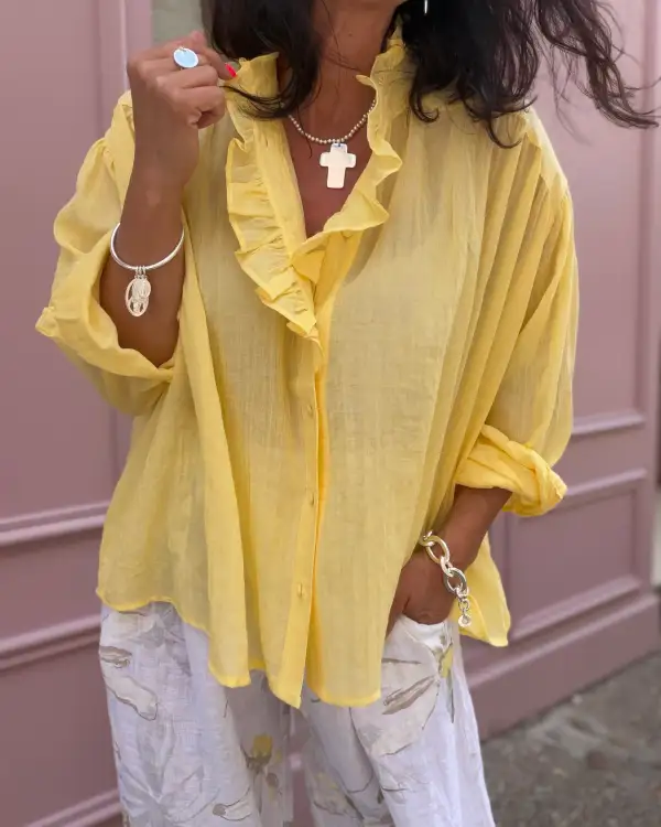 Modern Cotton Relaxed-Fit Blouse