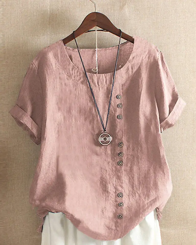 Linen Short Sleeve Casual Shirt