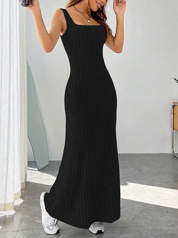 Loose Spaghetti Neck Maxi Dress