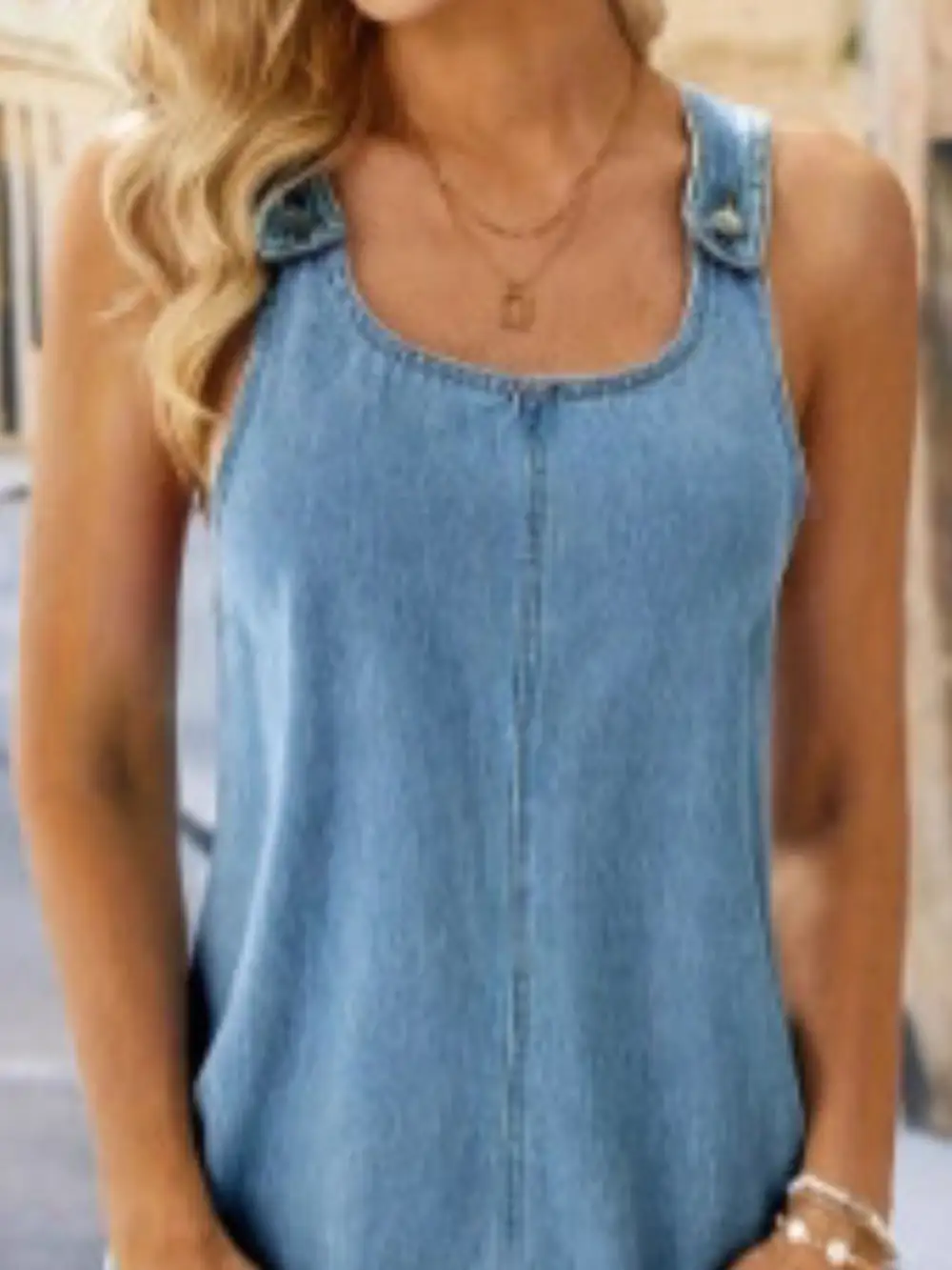 Denim Pocketed Jumpsuit