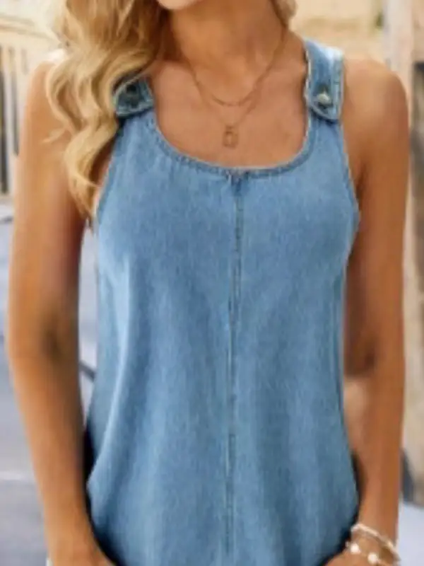 Denim Pocketed Jumpsuit