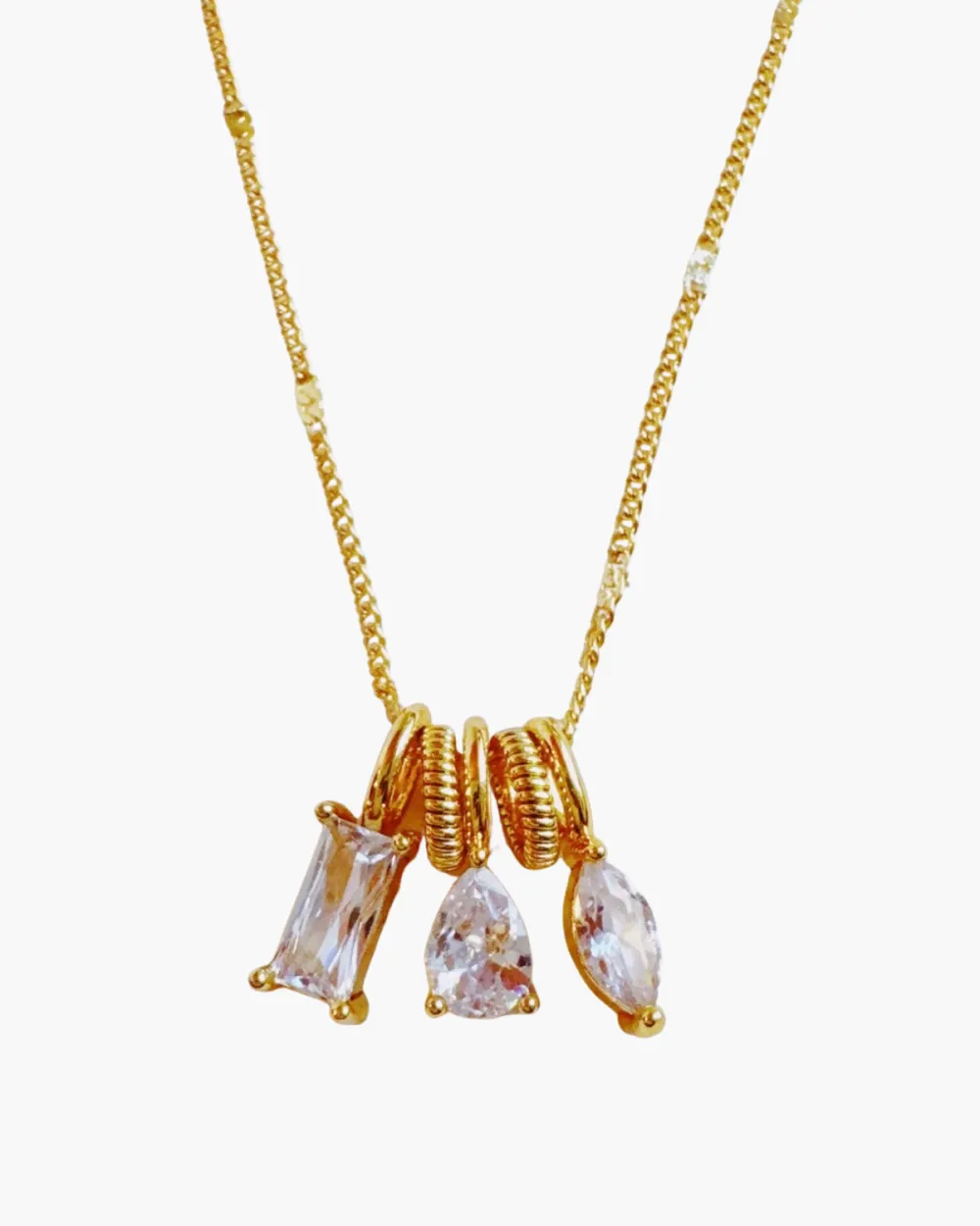Trio Sparkle Pendant Necklace