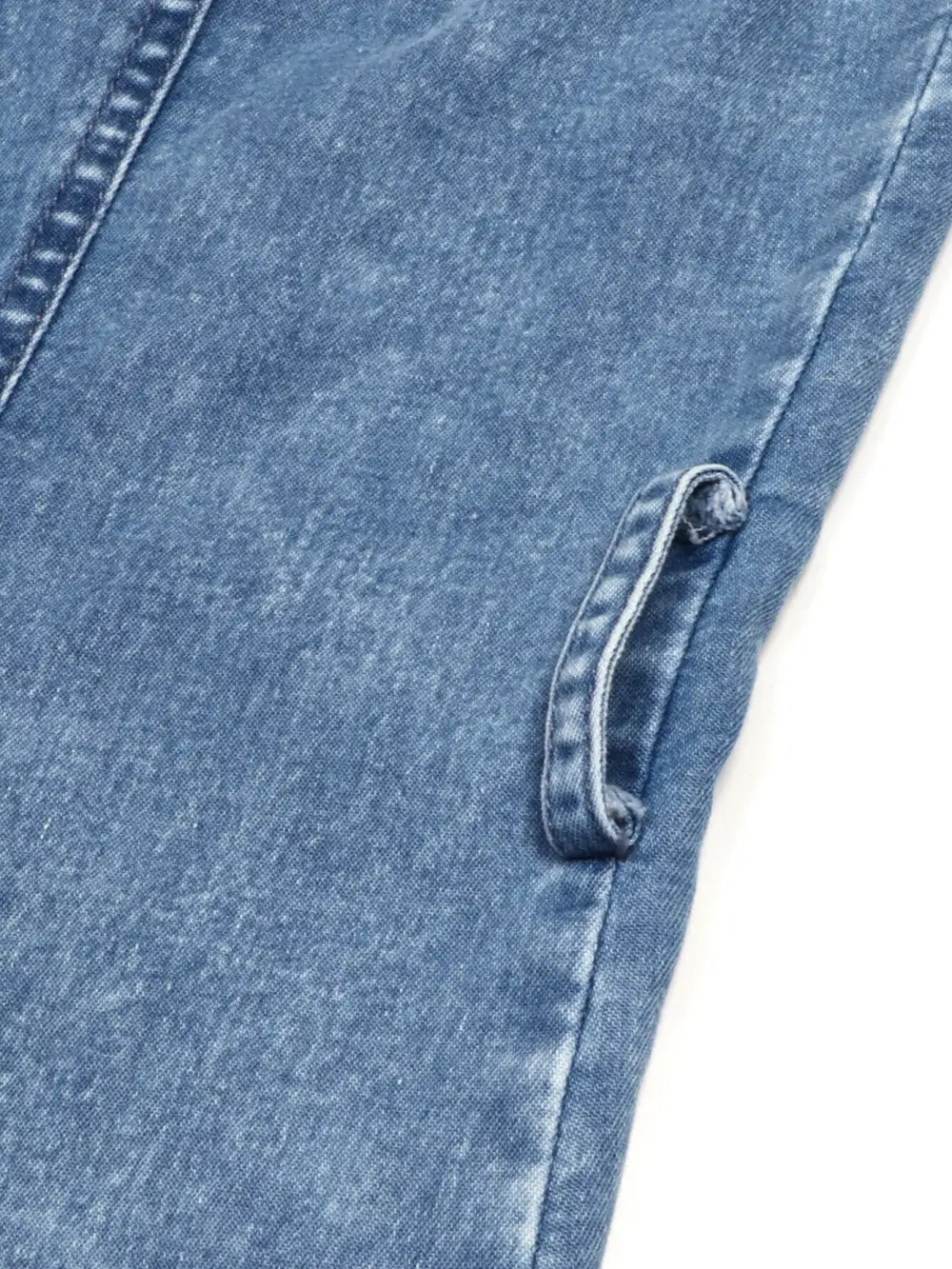 Polished Detail Denim Button Front Dress