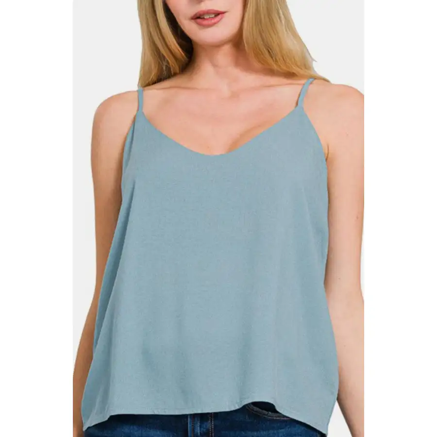 Two Layered Spaghetti Strap Camisole Top