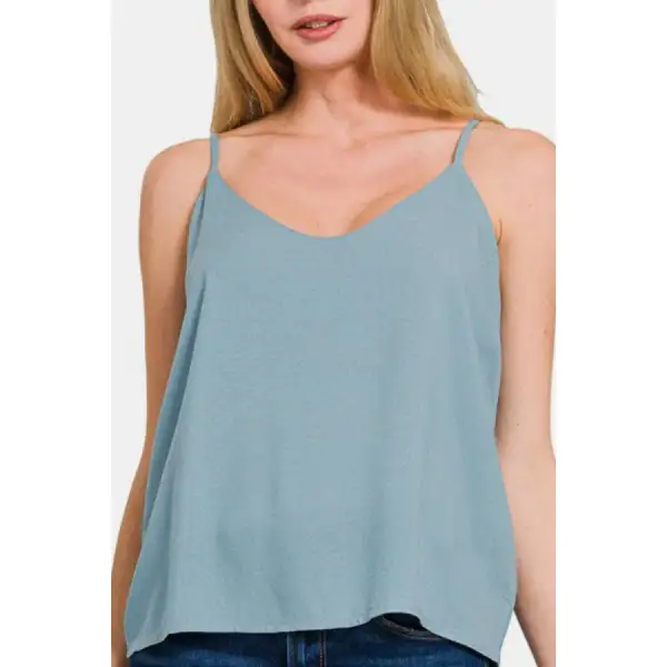 Two Layered Spaghetti Strap Camisole Top