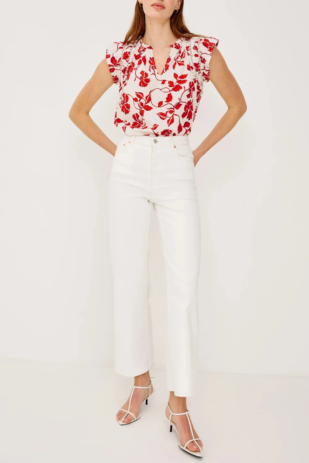Ruffle Cotton Rails Top