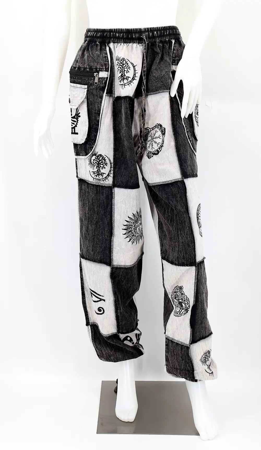Women's Refined Harem Patchwork Drawstring Pants