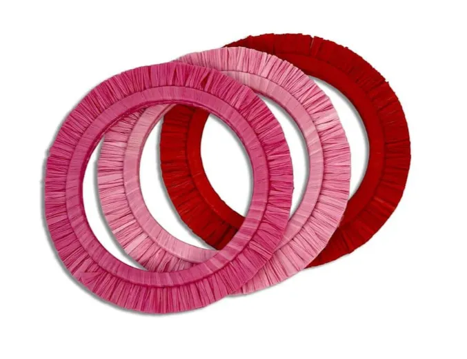 Raffia Bangle Trio