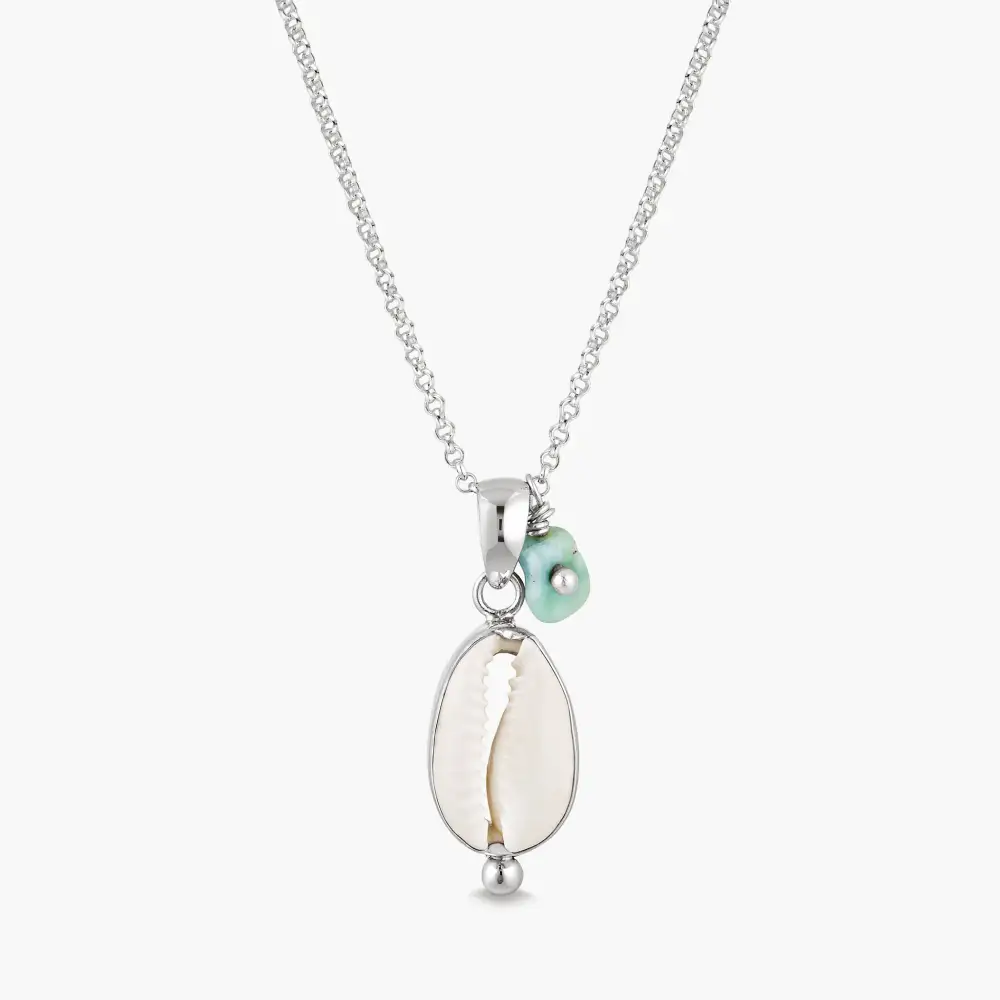 Larimar Seashell Necklace