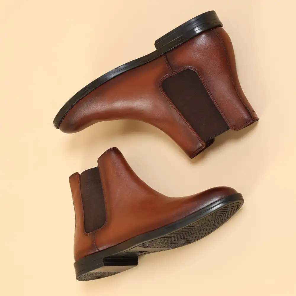 Men's Relaxed Everyday Pull On Leather Chelsea Boots