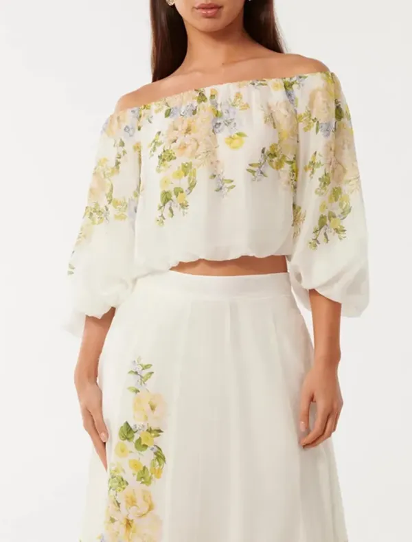 Long Sleeve Off Shoulder Blouse