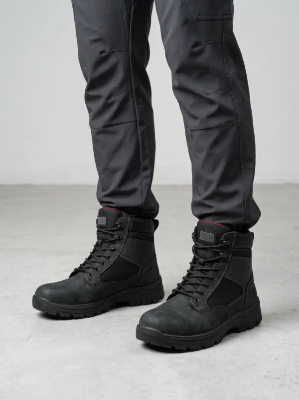 Men's Utility Topographic Pattern Work Boots