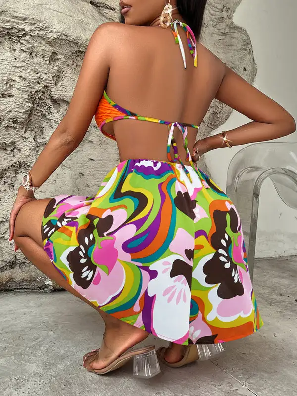 Hollow Bright Halter Jumpsuit