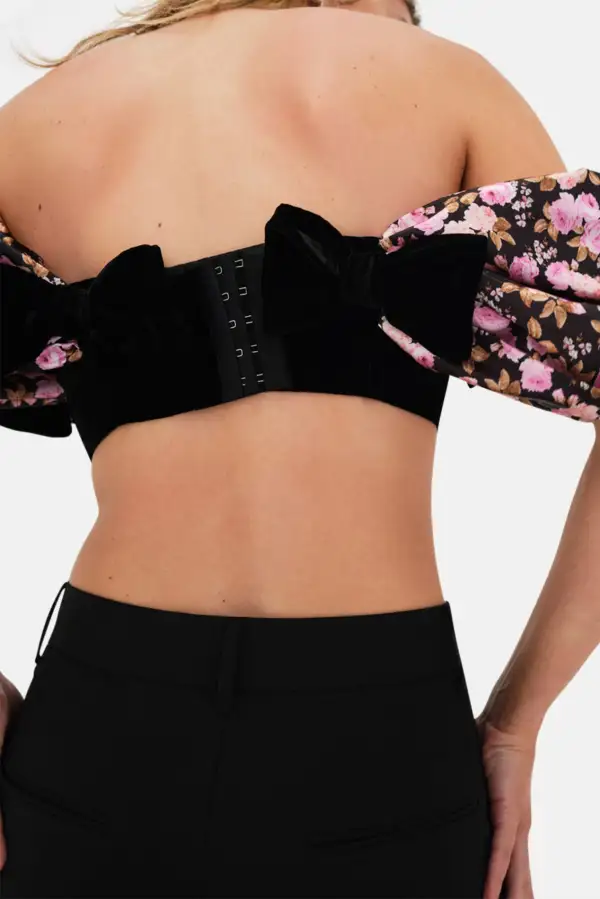 Floral Corset Zip Tank Top