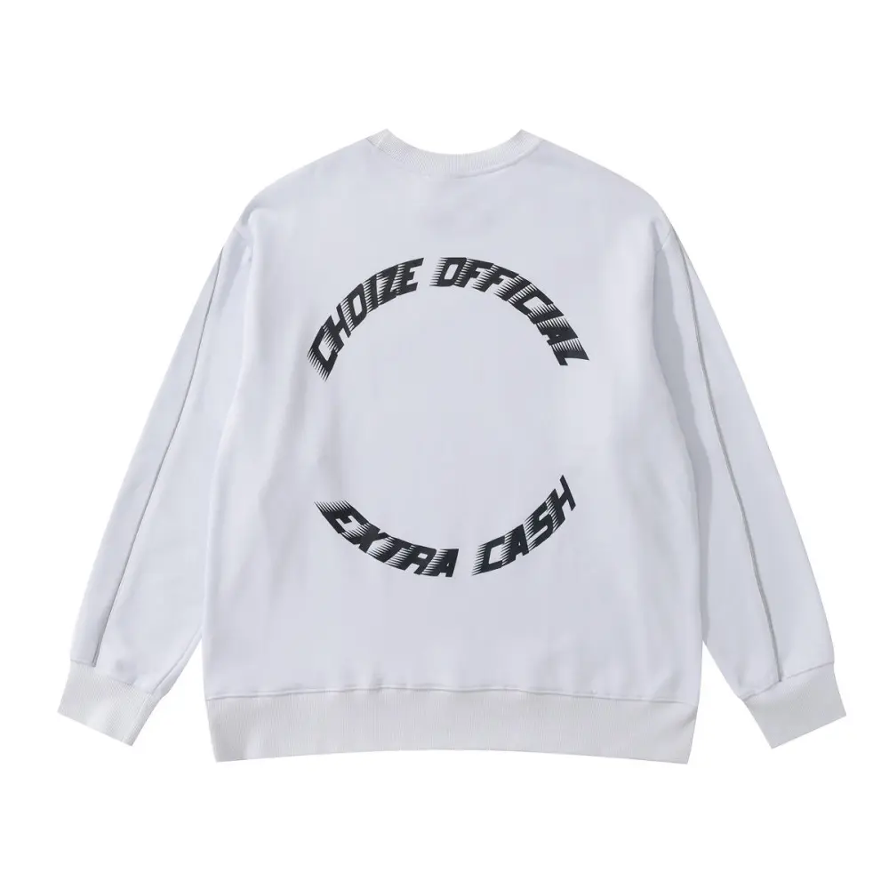 Men's Striped Printed Crew Neck Sweater