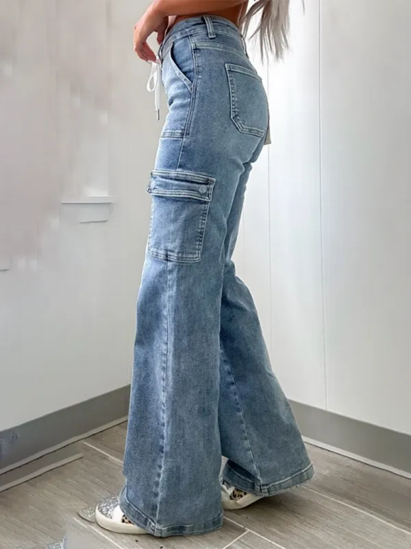 Relaxed Refined Pocketed Straight Leg Jeans