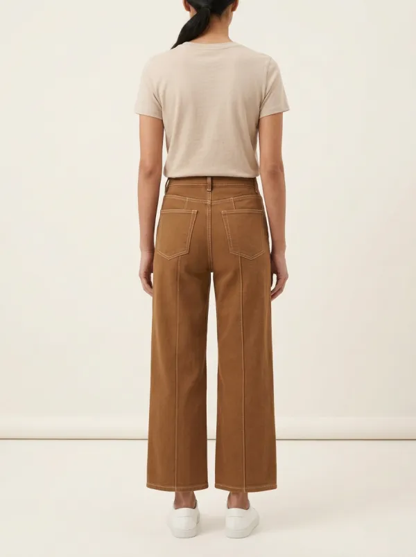 Women's Contrast-Pocket Wide-Leg Pants