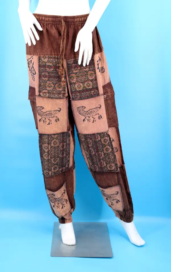 Women's Utility Harem Cargo Patchwork Cargo Pants
