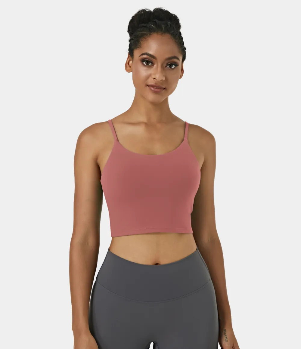 Basic Padded Workout Cropped Tank Top
