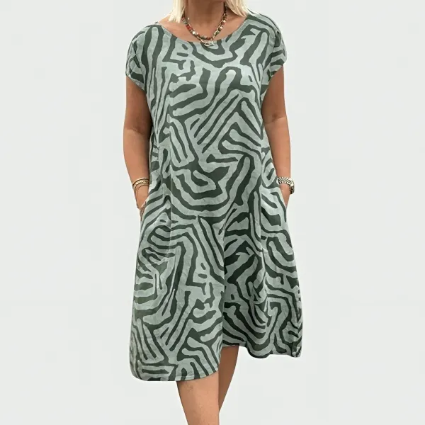 Printed Relaxed Casual Dress