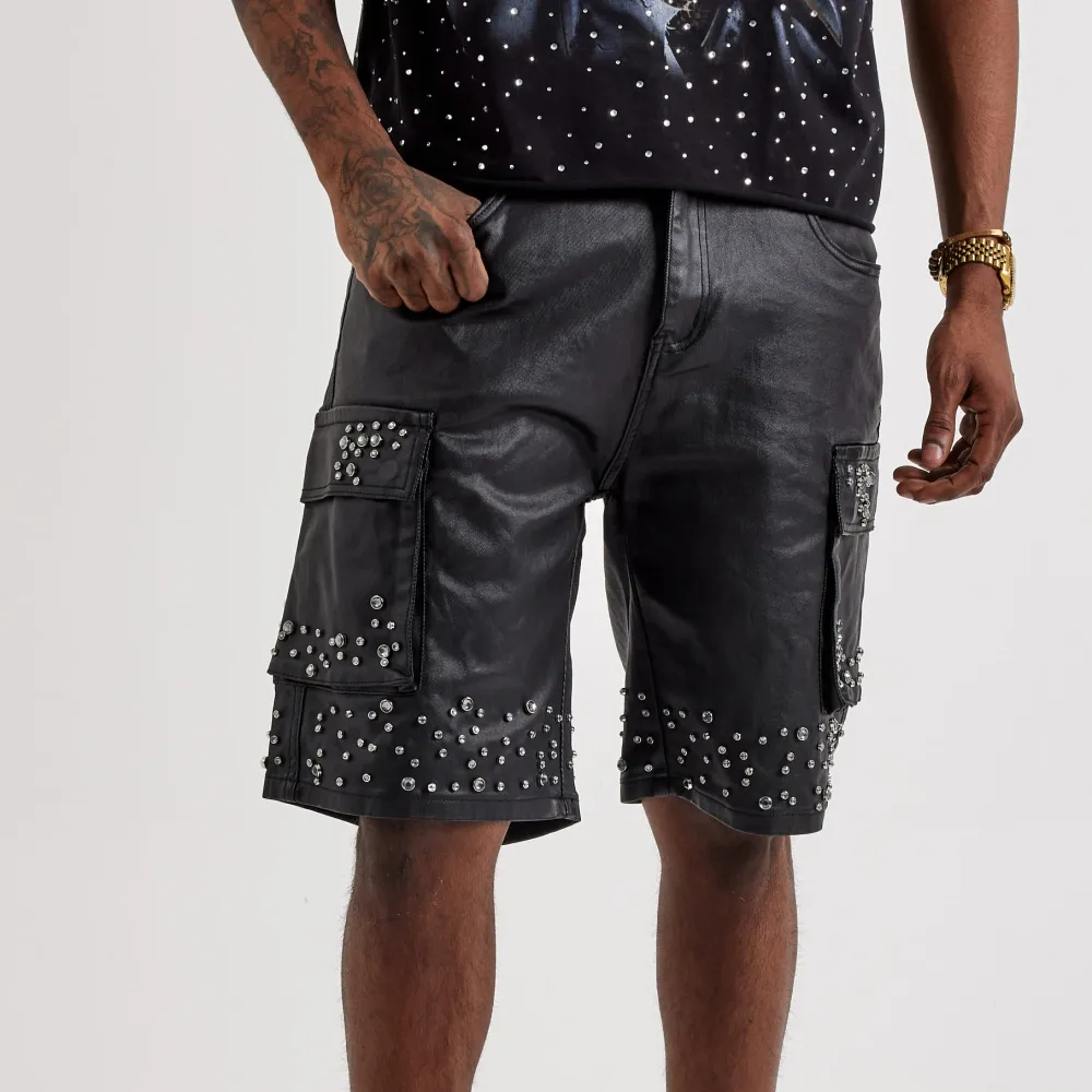 Embellished Cargo Shorts