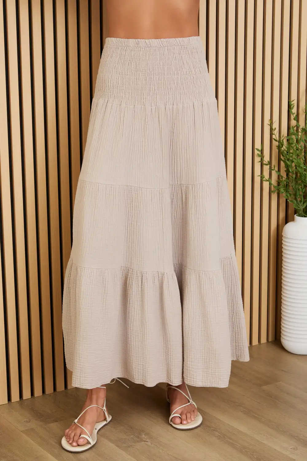 Refined Tiered Maxi Skirt
