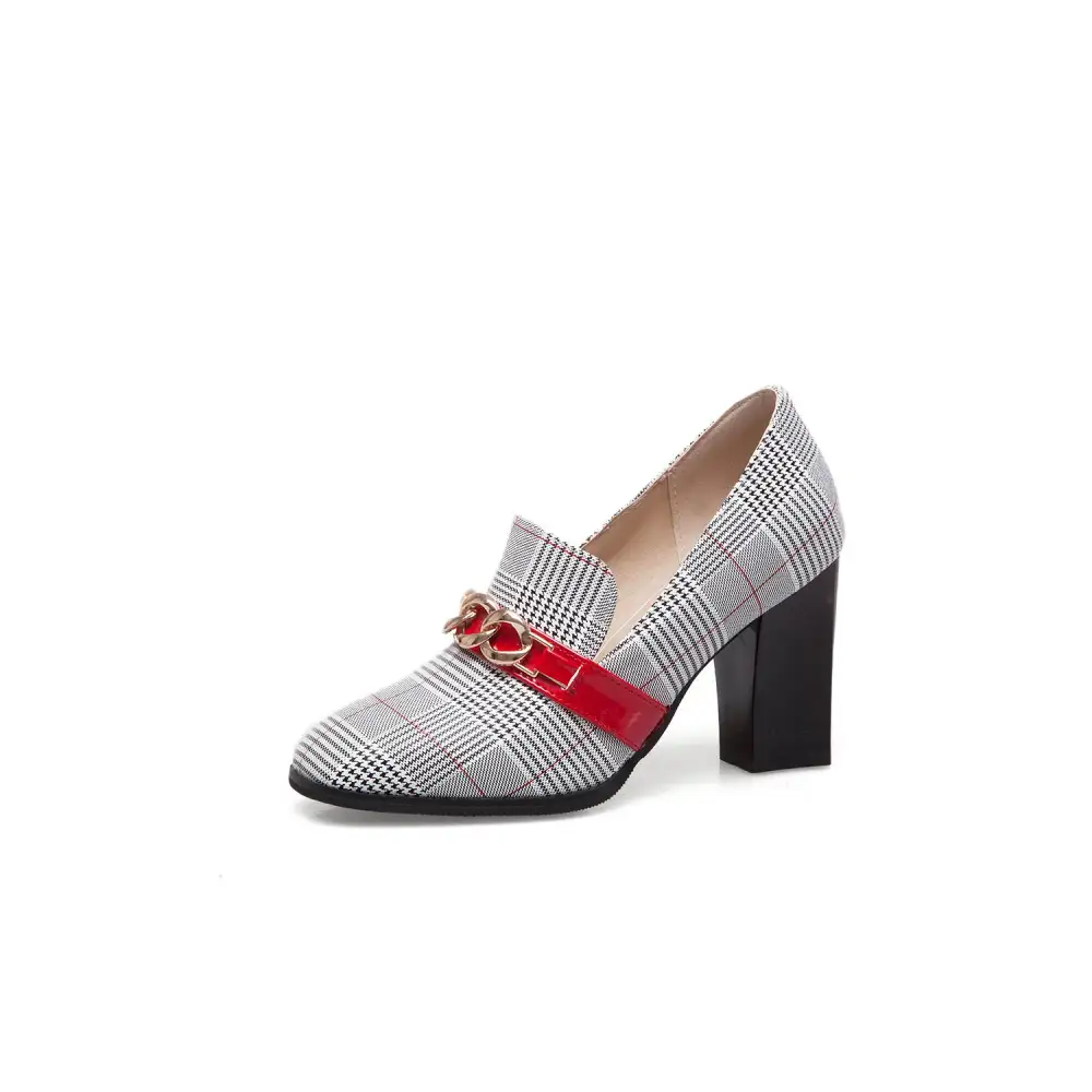 Square Toe Chunky Heel Office Ready Everyday Pumps