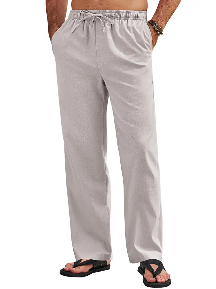 Sumer Linen Blend Beach Yoga Trousers Pants