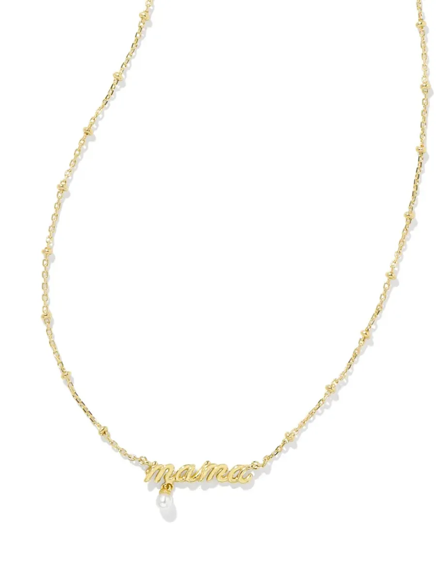 Mama Script Pendant Necklace