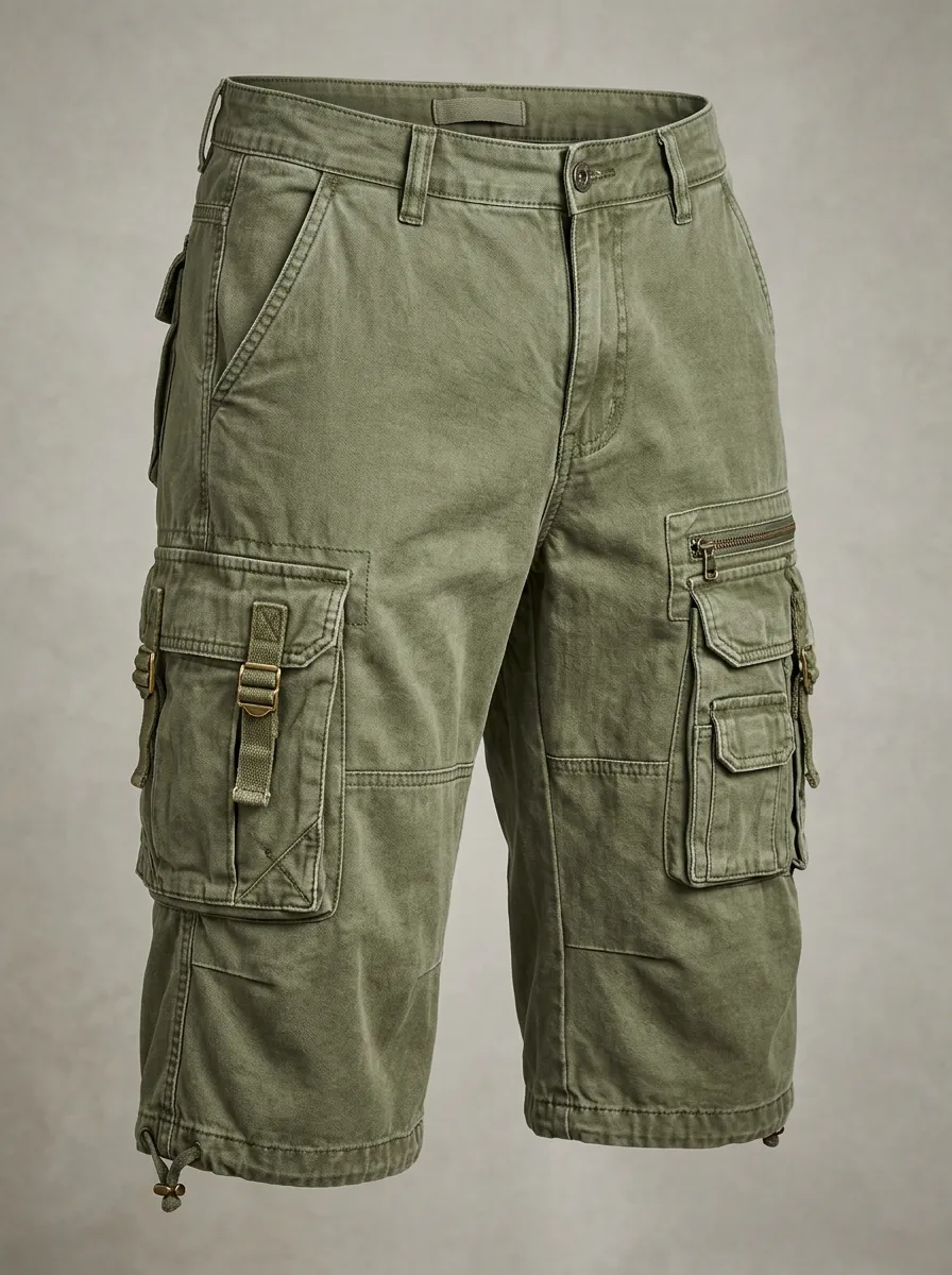 Men's Comfort Fit Lightweight Woven Cargo Shorts