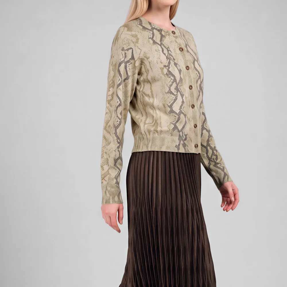 Snakeskin Cardigan Top