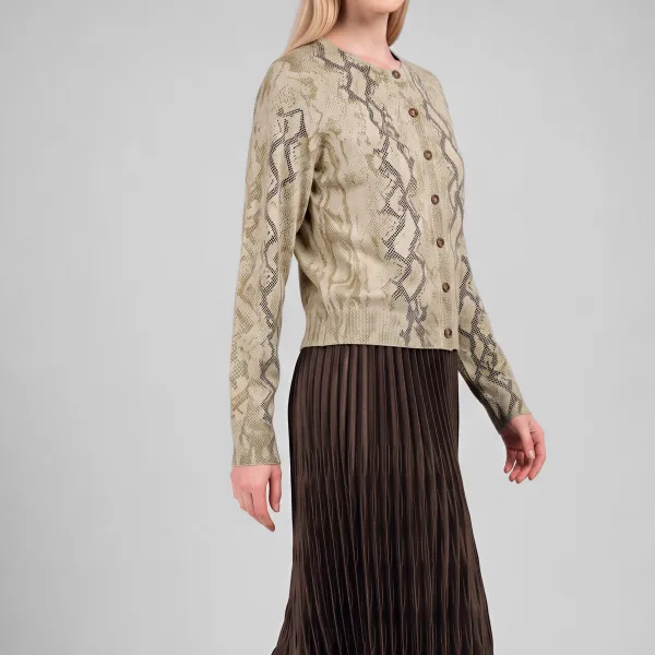 Snakeskin Cardigan Top