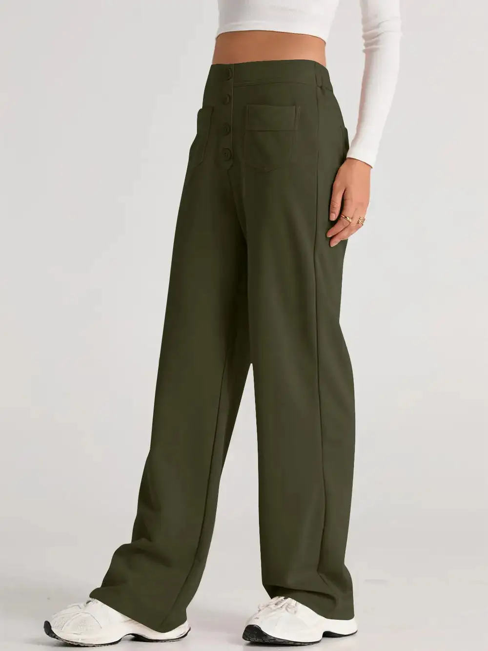 Wide Leg Comfort Fit Pants