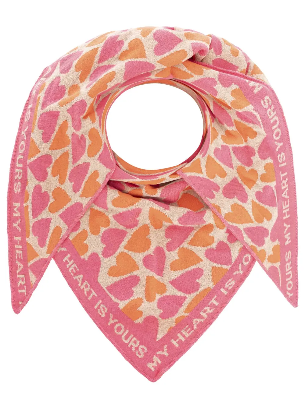 Soft Everyday Cotton Wool Heart Pattern Fashion Scarf