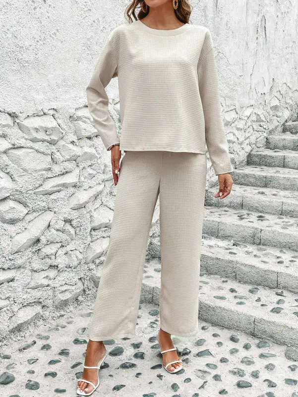Long Sleeve Top Coordinated Set Pants