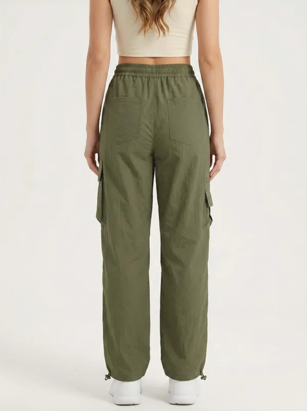 Relaxed Drawstring Multi-Pocket Breathable Cargo Pants