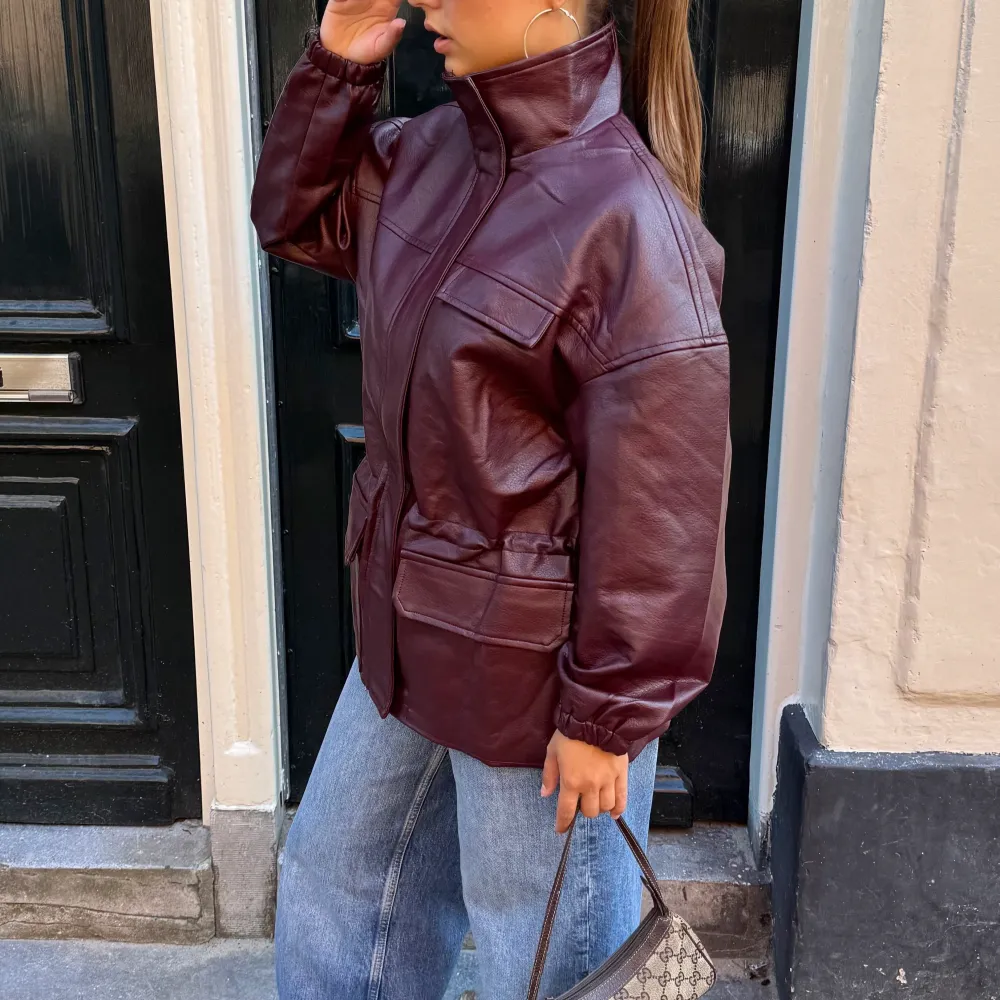 Everyday Drawstring Waist Bomber Jacket