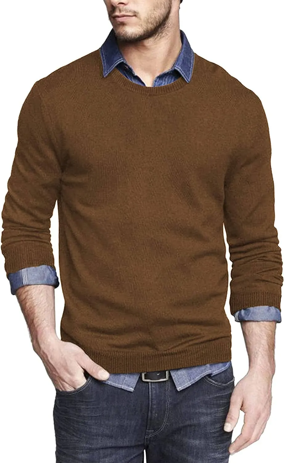 Fine Gauge Cross Neck Sweater