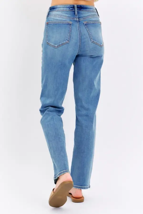 Refined High Rise Straight Leg Jeans