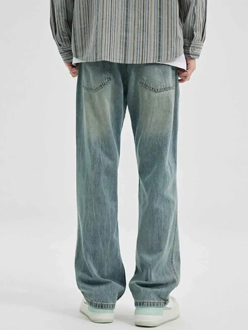 Easywear Washed Wide Leg Jeans