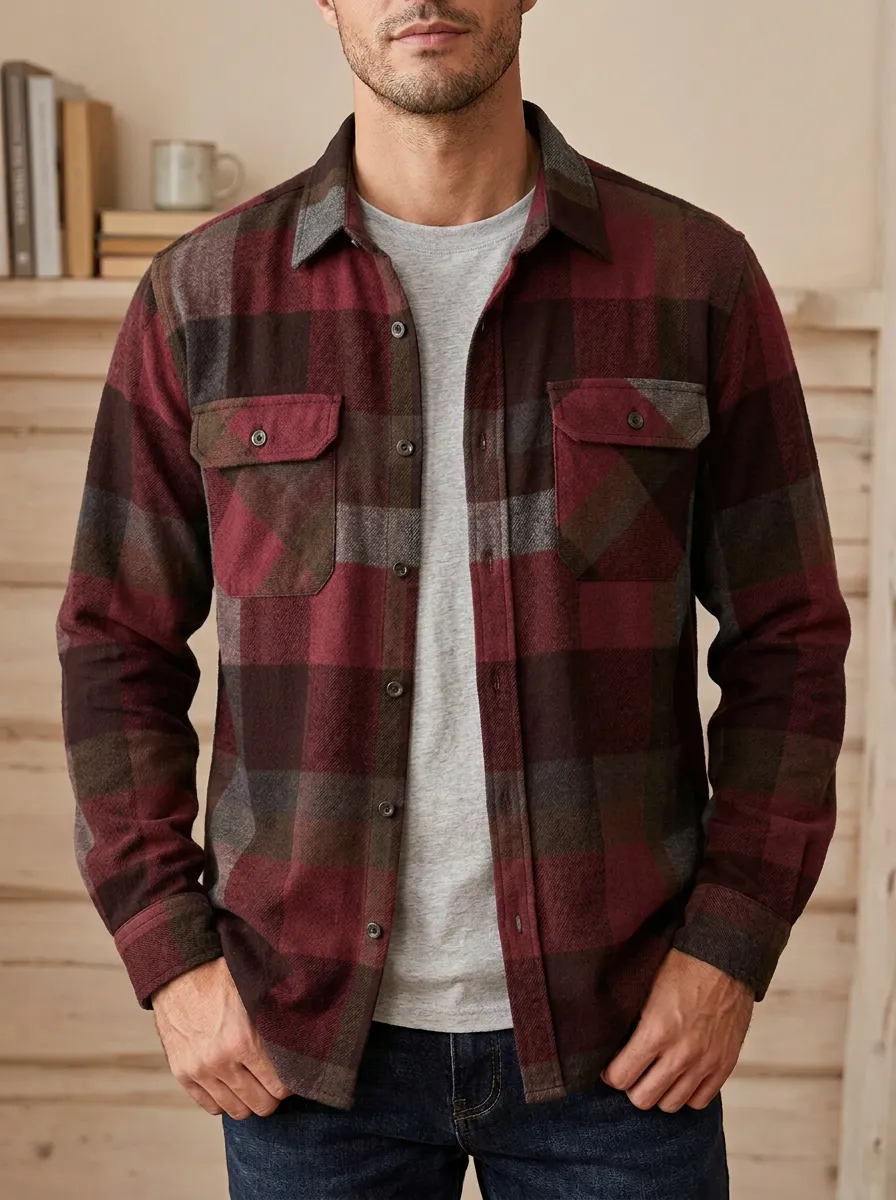 Heritage Twin Pocket Flap Pocket Plaid Shirt