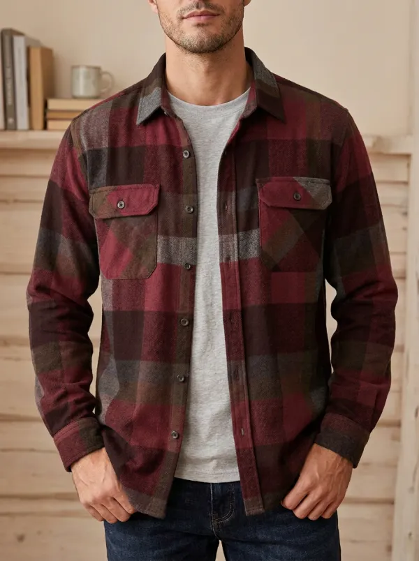 Heritage Twin Pocket Flap Pocket Plaid Shirt