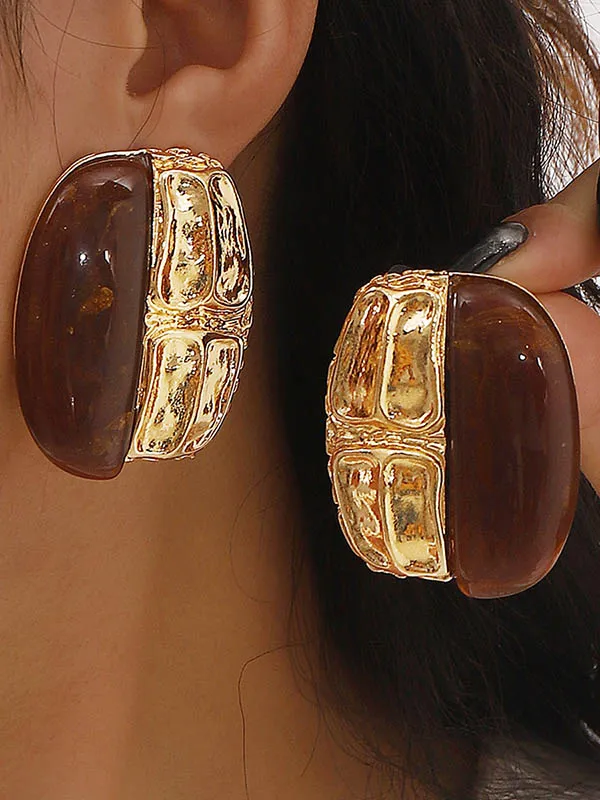 Lustrous Hammered Drop Earrings