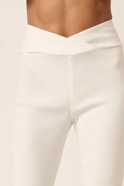 Surplice Waist Flared Pants