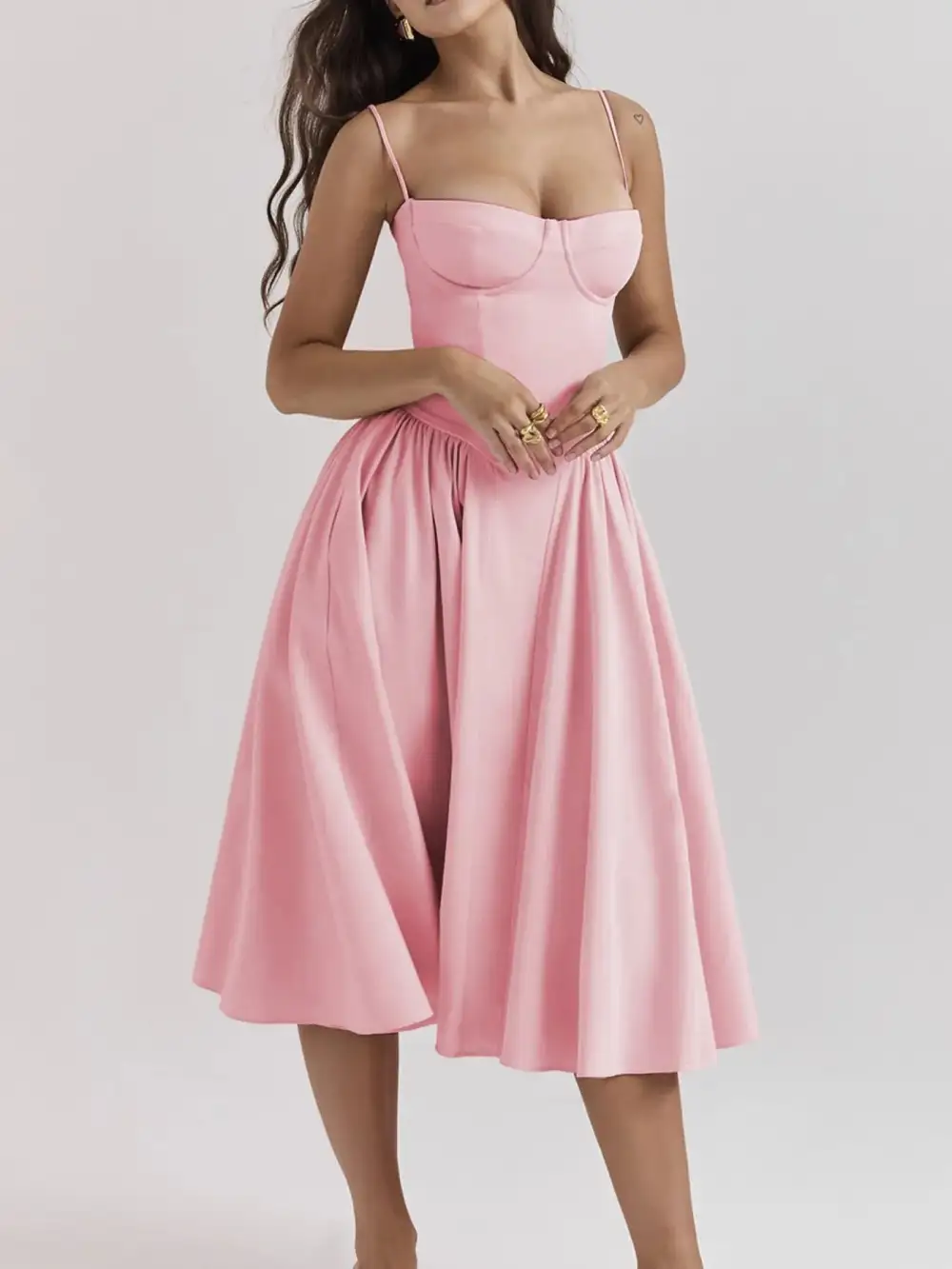Ruched Sweetheart Neck Cami Dress