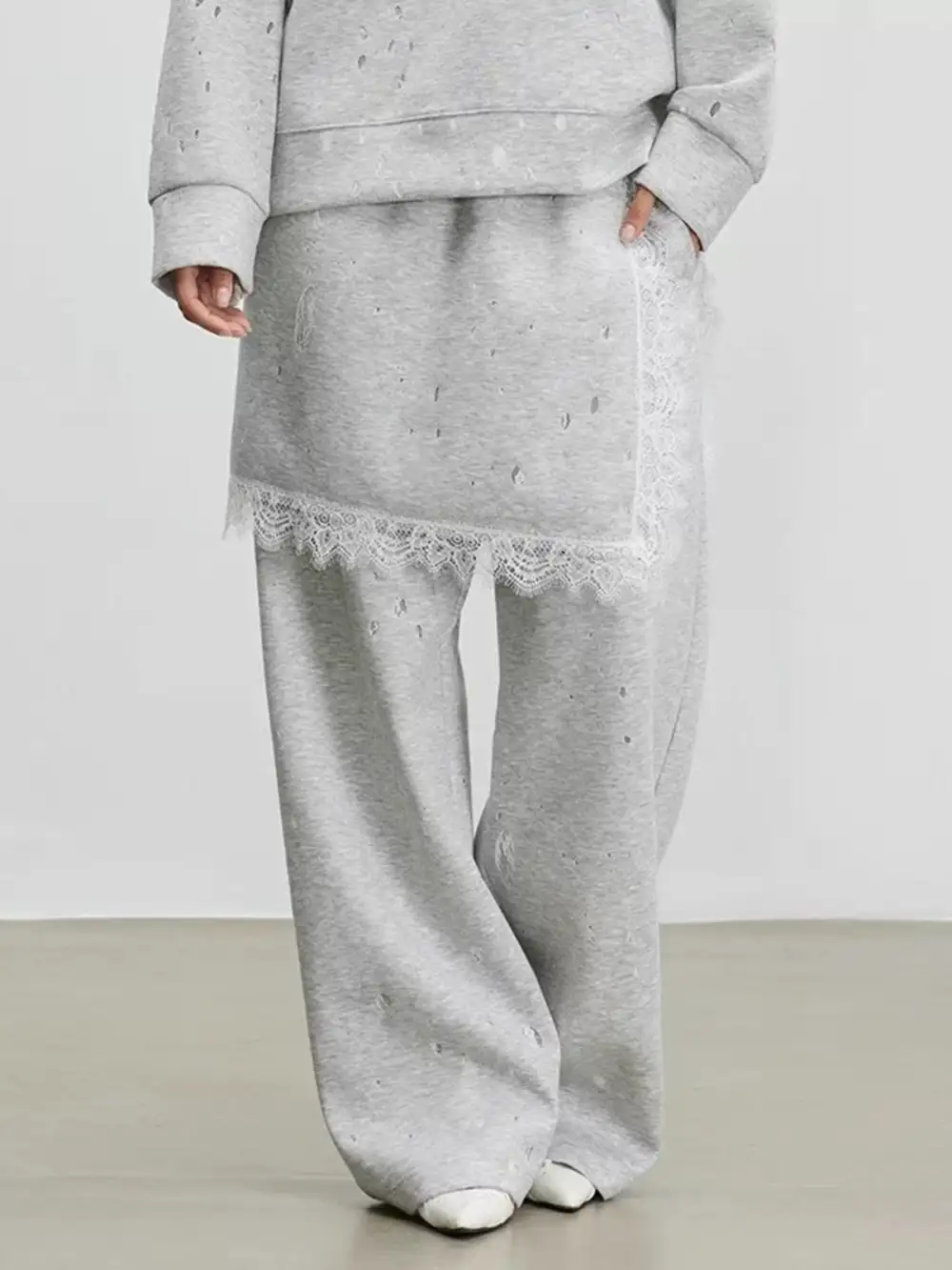 Relaxed Layered-Look Pants