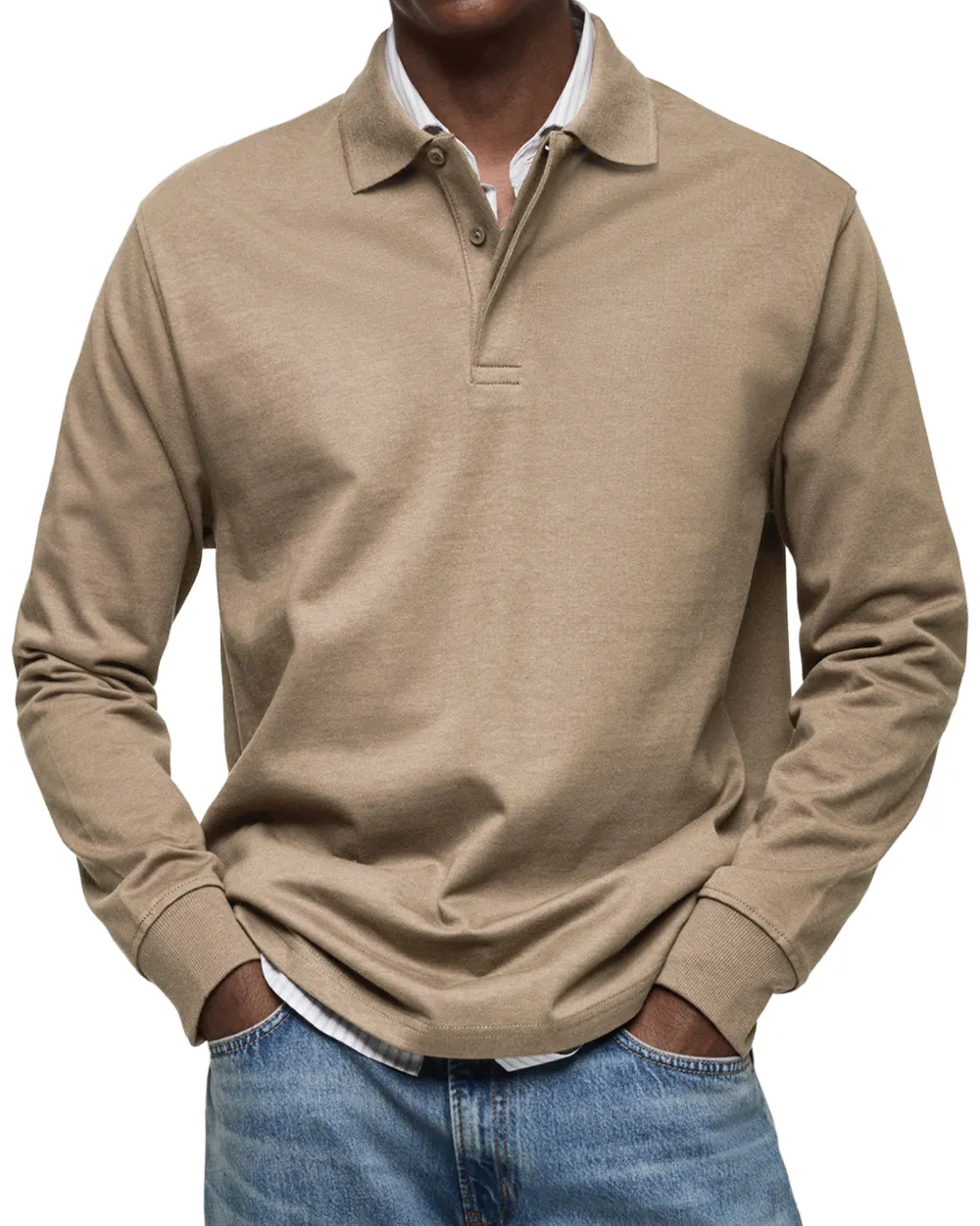 Clearance Sale🔥Men's Everyday Comfort Lapel Button Casual Long Sleeve POLO Shirt
