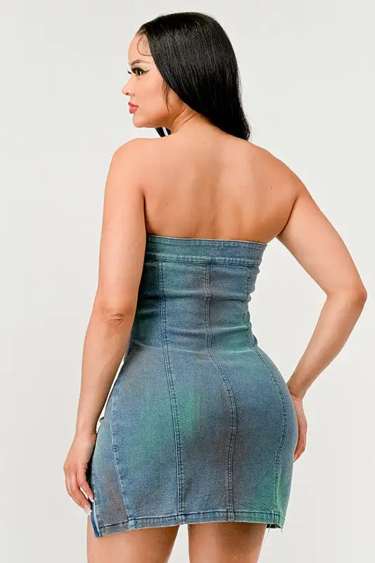 Comfort Fit Denim Mini Dress