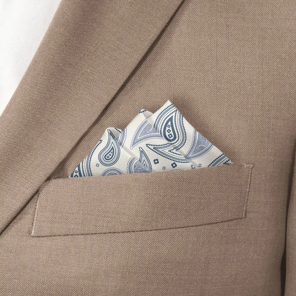 Elegant Sleek Paisley Pocket Square